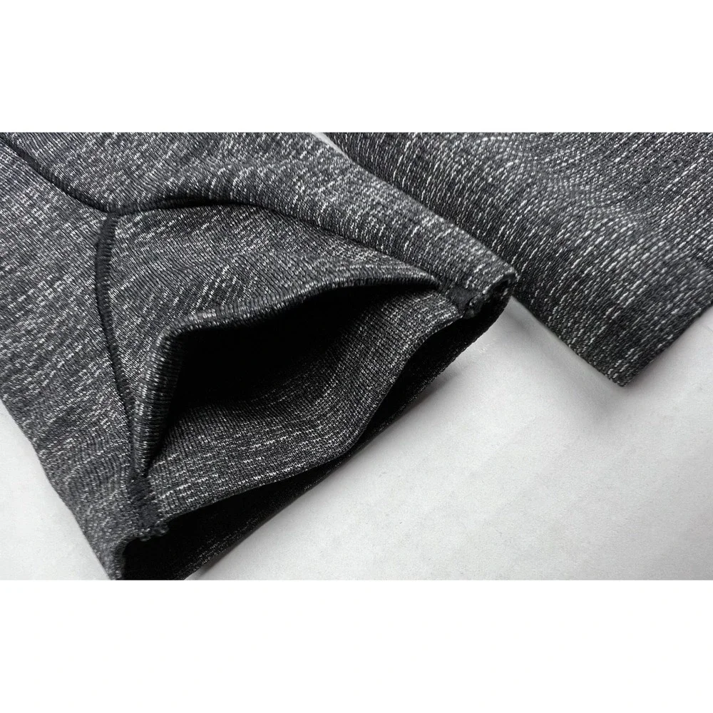 LULULEMON Swiftly Tech Long Sleeve Crew 2 Dark Gray Black Space-Dye Hip Length